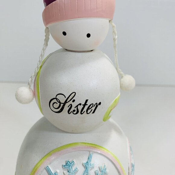 Snowgirl Sister Figurine Christmas Gift Magnetic Winter Snowflake Holiday Keepsa - Picture 16 of 16
